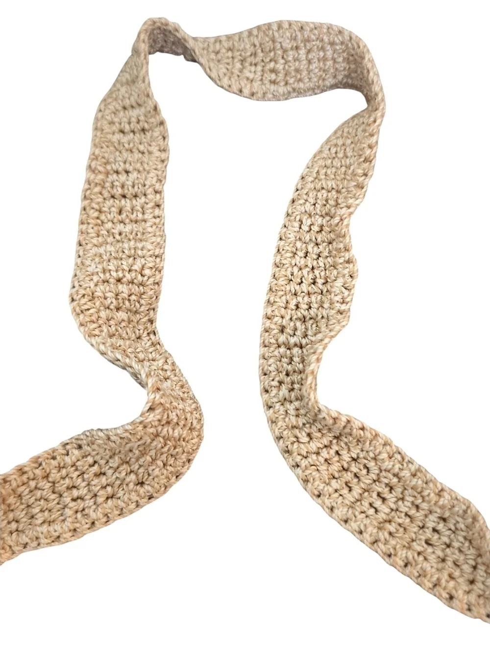 The Sak Crochet Hobo Shoulder Bag Neutral Stripe Boho Slouch Large Zip Neutral